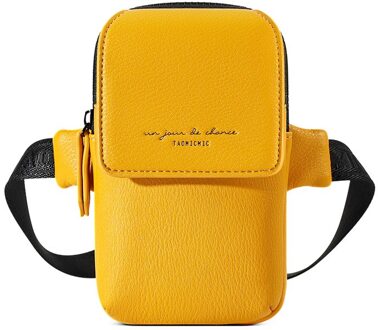 Vrouwen Borst Pakken Tas Hip Hop Banaan Riem Tas Mini Crossbody Bags Vrouwelijke Pu Lederen Taille Zakken telefoon Purse Pocket geel