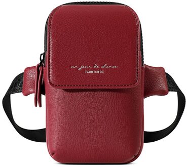 Vrouwen Borst Pakken Tas Hip Hop Banaan Riem Tas Mini Crossbody Bags Vrouwelijke Pu Lederen Taille Zakken telefoon Purse Pocket rood