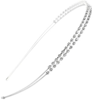 Vrouwen Bridal Tiara Hoofdbanden Crown Hoofddeksels Rhinestone Parels Wave Haarband Bruiloft Haar Accessoires voor Prachtige Dames 1