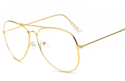 Vrouwen Bril Frame Mannen Brillen Frame Vintage Glazen Ronde transparante Lens Bril Optische Brilmontuur Goud