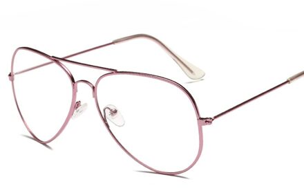 Vrouwen Bril Frame Mannen Brillen Frame Vintage Glazen Ronde transparante Lens Bril Optische Brilmontuur roos goud