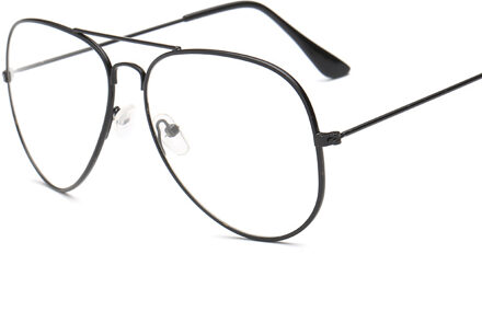 Vrouwen Bril Frame Mannen Brillen Frame Vintage Glazen Ronde transparante Lens Bril Optische Brilmontuur zwart