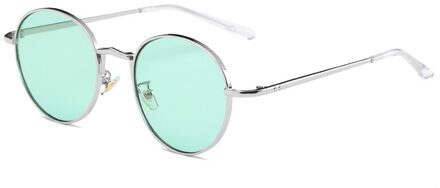 Vrouwen Brillen Ovale Rose Legering Frame Print Vrouwen Optische Clear Len Bril Unisex Brillen Frames Voor Man zilver kader groen