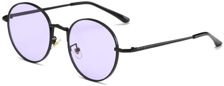 Vrouwen Brillen Ovale Rose Legering Frame Print Vrouwen Optische Clear Len Bril Unisex Brillen Frames Voor Man zwart kader paars