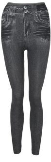 Vrouwen Broek Hoge Taille Naadloze Leggings Push Up Denim Broek Pocket Slim Leggings Fitness Plus Size Leggins Lengte Jeans #40 grijs / L
