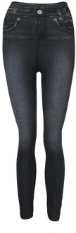 Vrouwen Broek Hoge Taille Naadloze Leggings Push Up Denim Broek Pocket Slim Leggings Fitness Plus Size Leggins Lengte Jeans #40 zwart / S