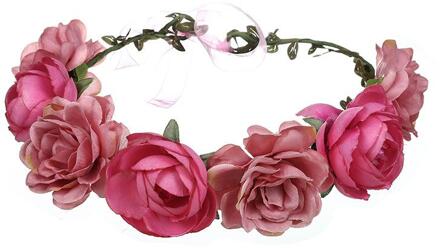 Vrouwen Bruiloft Bloem Hoofdband Meisjes Boho Bloemen Hoofddeksels Bruidsmeisje Hoofdbanden Haar Accessoires Bruid Krans Strand Garland Fairy stijl 6