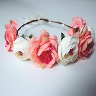 Vrouwen Bruiloft Bloem Hoofdband Meisjes Boho Bloemen Hoofddeksels Bruidsmeisje Hoofdbanden Haar Accessoires Bruid Krans Strand Garland Fairy stijl 7