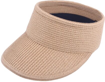 Vrouwen Camping Opvouwbare Uv-bescherming Stro Zonnehoed Verstelbare Size Brede Rand Roll Up Strand Lege Top Outdoor Sport khaki