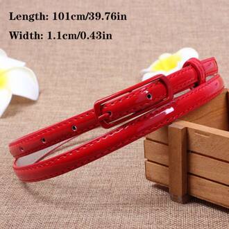 Vrouwen Candy Kleur Taille Riem Dunne Riem Broek Jean Riem Lichtmetalen Pin Buckle Broeksbanden Pu Leer Verstelbare Riemen Voor jurk 1