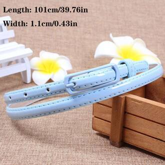 Vrouwen Candy Kleur Taille Riem Dunne Riem Broek Jean Riem Lichtmetalen Pin Buckle Broeksbanden Pu Leer Verstelbare Riemen Voor jurk 10