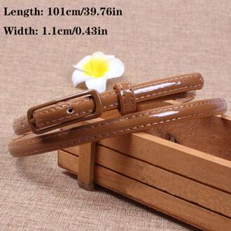 Vrouwen Candy Kleur Taille Riem Dunne Riem Broek Jean Riem Lichtmetalen Pin Buckle Broeksbanden Pu Leer Verstelbare Riemen Voor jurk 12