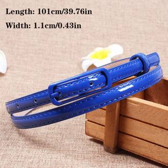 Vrouwen Candy Kleur Taille Riem Dunne Riem Broek Jean Riem Lichtmetalen Pin Buckle Broeksbanden Pu Leer Verstelbare Riemen Voor jurk 6