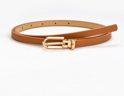 Vrouwen Candy Kleur Taille Riem Dunne Riem Broek Jean Riem Lichtmetalen Pin Buckle Broeksbanden Pu Leer Verstelbare Riemen Voor jurk kameel