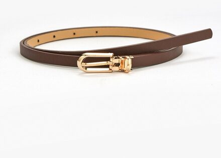 Vrouwen Candy Kleur Taille Riem Dunne Riem Broek Jean Riem Lichtmetalen Pin Buckle Broeksbanden Pu Leer Verstelbare Riemen Voor jurk koffie