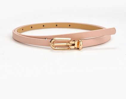 Vrouwen Candy Kleur Taille Riem Dunne Riem Broek Jean Riem Lichtmetalen Pin Buckle Broeksbanden Pu Leer Verstelbare Riemen Voor jurk Roze