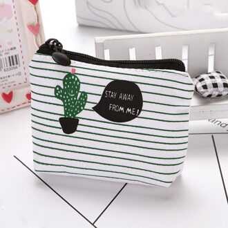 Vrouwen Canvas Rits Kleine Muntzakken Cactus Afdrukken Verse Mini Coin Holder Portemonnees Meisje Kinderen Portemonnee Sleutel Purse Pouch