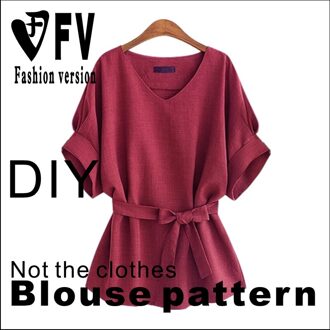 Vrouwen Casual Shirt Jas Kledingstuk Maken Patroon 1:1 Snijden Tekening BCY-118 Size 5XL