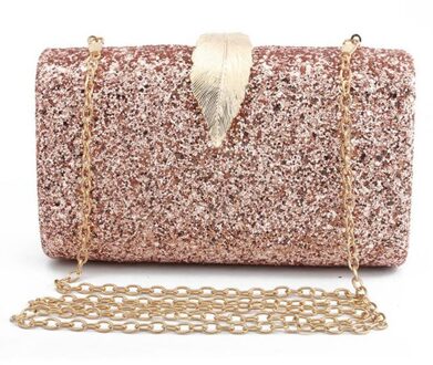 Vrouwen Clutch Bags Dag Koppelingen Roze Goud Portemonnee voor Bruiloft Crossbody Tassen voor Vrouwen Metalen Blad Lock Vrouwelijke Handtas ZD1076