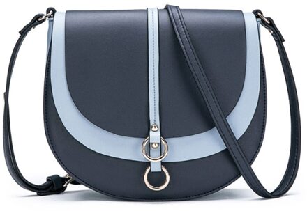 Vrouwen Crossbody Tassen Retro Chic Stijl Zadel Purse Lichtgewicht Schoudertas Handtas Blauw