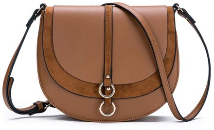 Vrouwen Crossbody Tassen Retro Chic Stijl Zadel Purse Lichtgewicht Schoudertas Handtas Donker Kaki