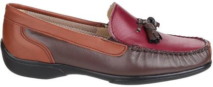 Vrouwen/dames Biddlestone Tassle Detail Moccasin (Kastanje/Tan/Wijn) Bruin - EU 36 / UK 3