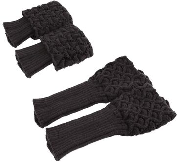 Vrouwen Dames Gehaakte Gebreide Shell Boot manchetten Toppers Knit Beenwarmers Winter Korte Liner Boot Sokken Z1 donker grijs