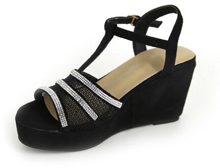 Vrouwen Dames Mode Solide Wiggen Sandalen Casual T-Gesp Antislip Platform Strand Zomer Schoenen Vrouwen romeinse Sandalen 39