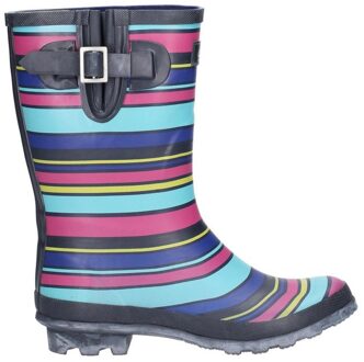 Vrouwen/dames Paxford Elasticated Mid Calf Wellington Boot (Veelkleurig/Stripe) Roze - EU 37 / UK 4