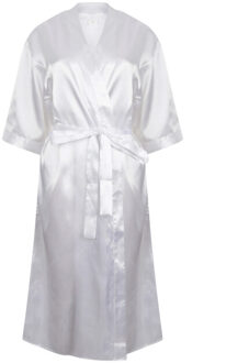Vrouwen/dames satijnen kleding Wit - M / L