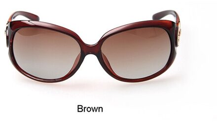 Vrouwen DriverGoggles Klassieke Vintage Mode Polariserende Zonnebril Rijden Bril bruin