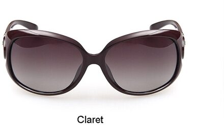 Vrouwen DriverGoggles Klassieke Vintage Mode Polariserende Zonnebril Rijden Bril claret
