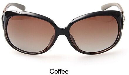 Vrouwen DriverGoggles Klassieke Vintage Mode Polariserende Zonnebril Rijden Bril koffie