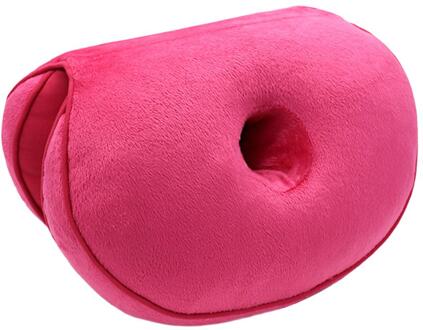 Vrouwen Dual Comfort Kussen Memory Foam Seat Hip Lift Massage Zitkussen Mooie Butt Latex Zitkussen rood