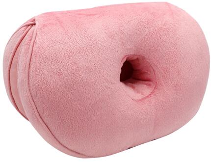 Vrouwen Dual Comfort Kussen Memory Foam Seat Hip Lift Massage Zitkussen Mooie Butt Latex Zitkussen roze