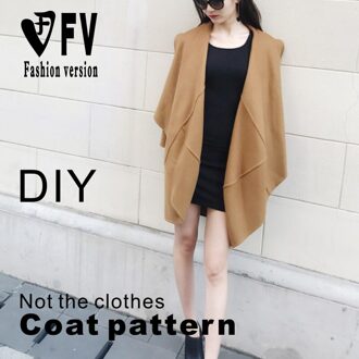 Vrouwen Dubbelzijdige Kasjmier Jas Patroon Handgemaakte Kleding Productie Snijden Tekeningen BFY-259 Size 5XL