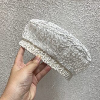 Vrouwen Effen Kleur Gebreide Baret Hoed Dames Franse Kunstenaar Beret Hoeden Lente Casual Dunne Katoenen Baretten Voor Vrouwen Zomer beanie wit