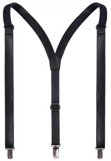 vrouwen elastische Bretels Mannen PU Lederen 3 Clip Bretels Riem Verstelbare Braces harnas bandjes riem E002