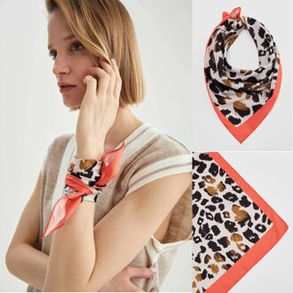 Vrouwen Elegante Sjaal Multi Gekleurde, Bloem Patroon Casual Satijn Vierkante Sjaal, 50 CmX50cm, Bandana Hoofdband Sjaal