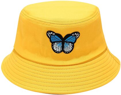 Vrouwen Emmer Hoeden Vlinder Afdrukken Zonnescherm Visser Hoed Bekken Hoed Outdoor Emmer Hoed Женская Шляпа Рыбака YE
