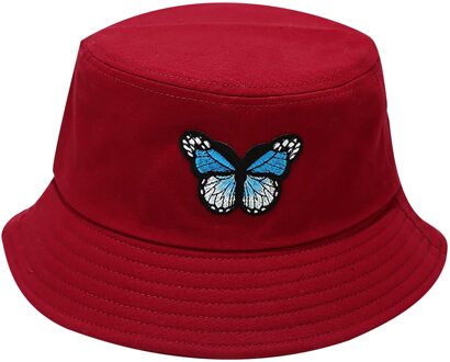 Vrouwen Emmer Hoeden Vlinder Afdrukken Zonnescherm Visser Hoed Bekken Hoed Outdoor Emmer Hoed Женская Шляпа Рыбака