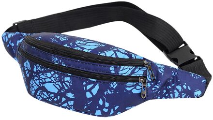 Vrouwen Fanny Bum Pack Rits Streetwear Borst Nylon Heuptas Casual Belt Purse Voor Outdoor Winkelen Reizen Leveringen blauw