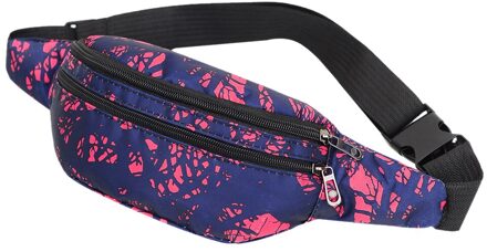 Vrouwen Fanny Bum Pack Rits Streetwear Borst Nylon Heuptas Casual Belt Purse Voor Outdoor Winkelen Reizen Leveringen roos rood