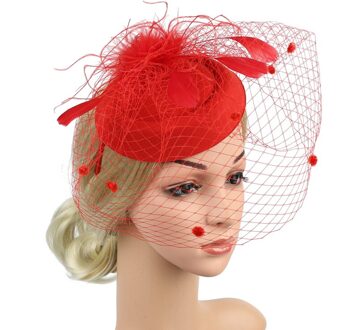 Vrouwen Fedora Handgemaakte Grote Veer Bloemen Haar Tovenaar Hoed Hoofdband Accessoires Dames Hoofddeksels Cap