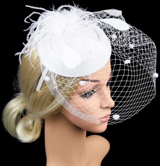 Vrouwen Fedora Handgemaakte Grote Veer Bloemen Haar Tovenaar Hoed Hoofdband Accessoires Dames Hoofddeksels Cap