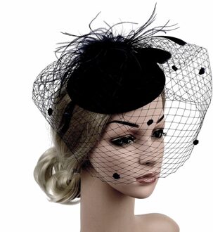 Vrouwen Fedora Handgemaakte Grote Veer Bloemen Haar Tovenaar Hoed Hoofdband Accessoires Dames Hoofddeksels Cap