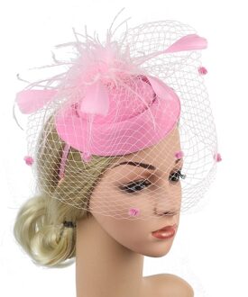 Vrouwen Fedora Handgemaakte Grote Veer Bloemen Haar Tovenaar Hoed Hoofdband Accessoires Dames Hoofddeksels Cap