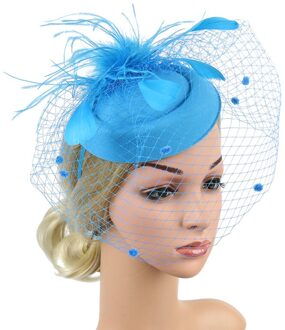 Vrouwen Fedora Handgemaakte Grote Veer Bloemen Haar Tovenaar Hoed Hoofdband Accessoires Dames Hoofddeksels Cap