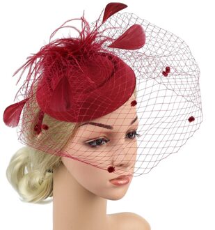 Vrouwen Fedora Handgemaakte Grote Veer Bloemen Haar Tovenaar Hoed Hoofdband Accessoires Dames Hoofddeksels Cap