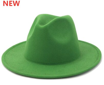 Vrouwen Fedora Hoed Kerst Groen Solid Formele Jurk Bruiloft Mannen Hoeden Jazz Winter Hoeden 01